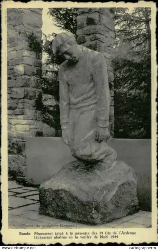 A5938 Belgique Ardenne Martyre Tragedie de Bande veilee de Noel 1944 monument