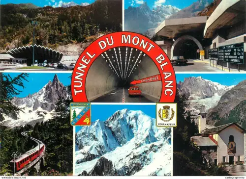 A5442 France Chamonix Tunnel de Mont Blanc - entrance multi view