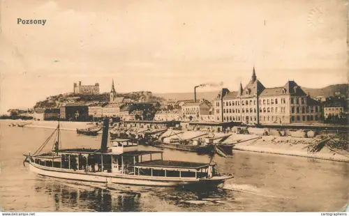 A5945 Slovakia Pozsonu Bratislava Danube navigation steamer ship