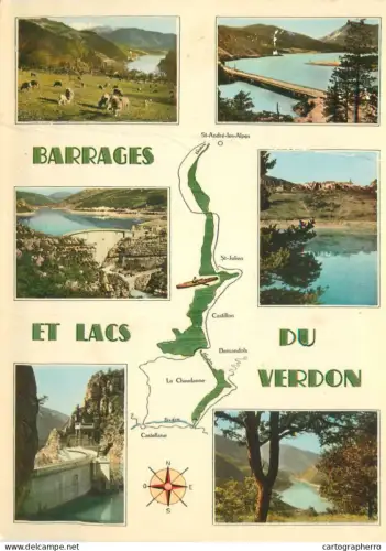 A5483 France Alpes de Haute Provence Barrage de Castillon et de la Chaudanne multi view