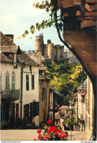 A5482 France Najac (Aveyron) rue du Bariou et le Chateau