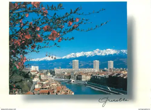 A5481 France Grenoble (Isere) Chaine de Belledonne & Telepherique de la Bastille