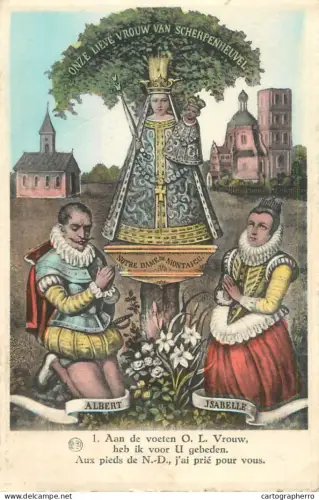 A5943 Our Lady of Scherpenheuvel Archduke Albert and Infanta Isabella Clara Eugenia of the Spanish Netherlands kneeling