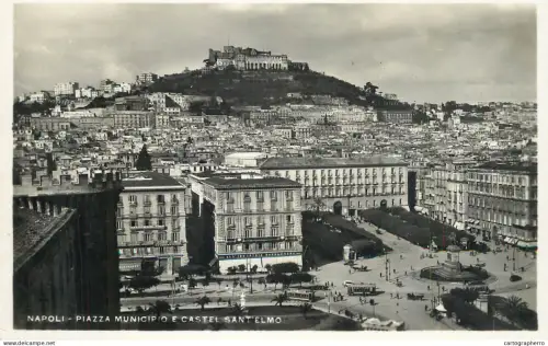 A5942 Napoli (Naples) piazza municipio e castel Sant Elmo