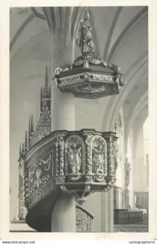 A5940 Baroque or Renaissance elaborate, carved pulpit in a church