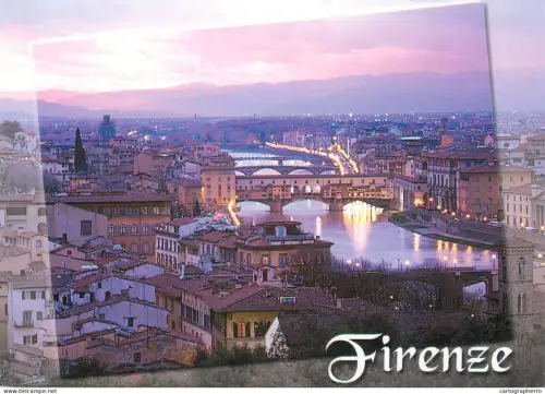 A5467 Italy Firenze Lungarno al tramonto