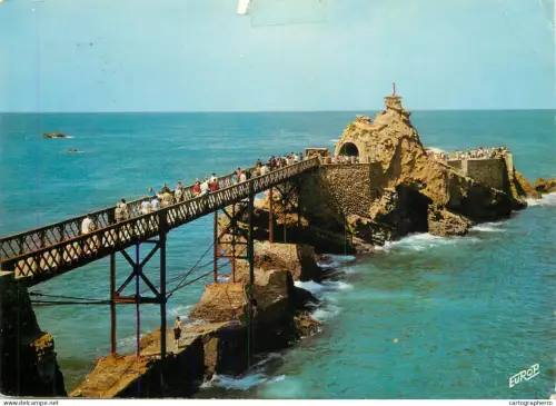 A5458 France La Cote Basque Biarritz La Rocher de la Vierge