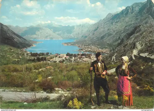 A5455 Montenegro Kotor ethnic types and scenes with traditional folk costumes
