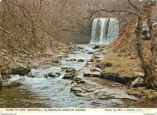 A5450 Wales Glamorgan - Brecon border Scwd-Yr-Gra waterfall picturesque natural landscape