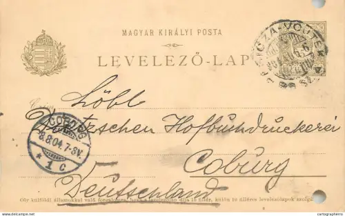 A5963 Royal Hungarian Post Office 10 fillérs - Coburg 1904