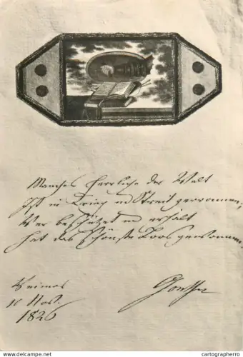 A5493 Germany Goethe Memorial Manuscript signed