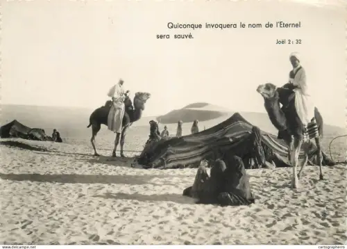 A5491 Sahara Desert nomad camp ethnic types and scenes camel riders