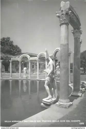 A5489 Italy Roma Tivoli Villa Adriana dettaglio del portico sulle rive del canopo