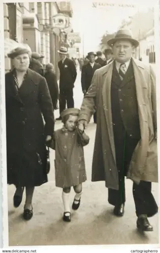 A5946 Family portrait taken on a street, probably in the 1930s or early 1940s possibly Kaunas