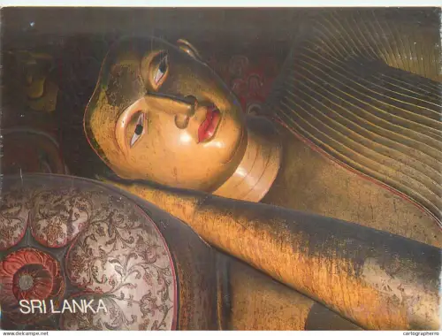 A5530 Sri Lanka (Ceylon) The Recumbent Buddha Cave Temple Dambulla