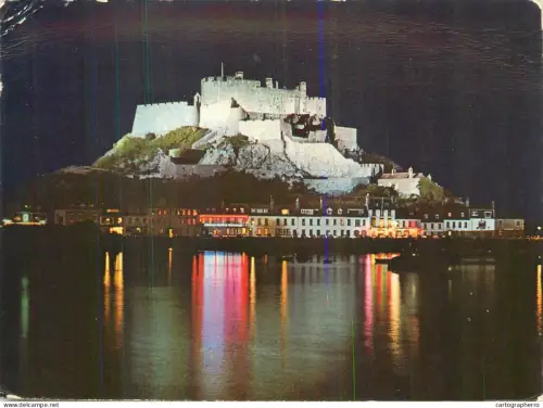 A5528 Channel Islands Jersey Gorey Mont Orgueil Castle night view