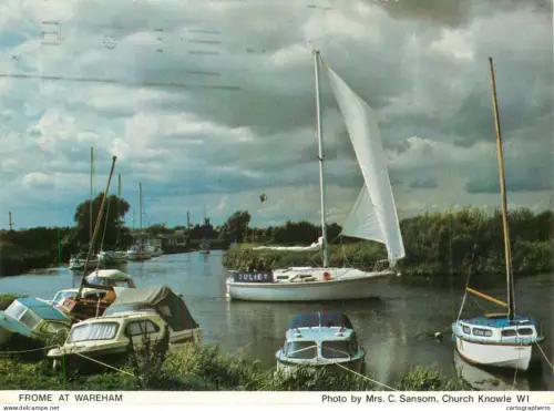 A5527 England Frome at Wareham sailing boats