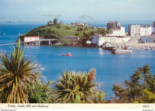 A5527 Wales Tenby castle hill and harbour