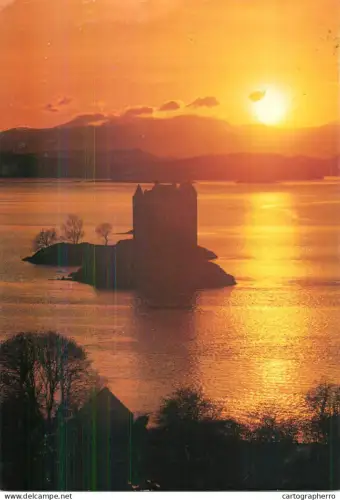 A5527 Scotland Argyll Appin sunset over castle Stalker and Morvern Hills