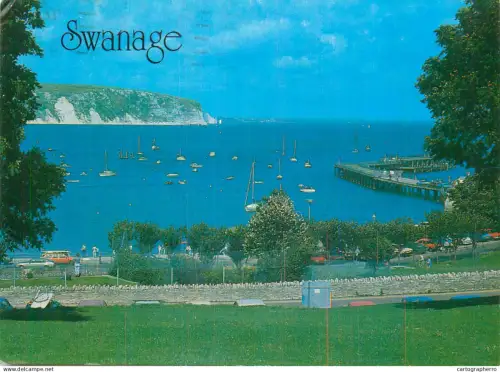 A5527 England Swanage pier and bay