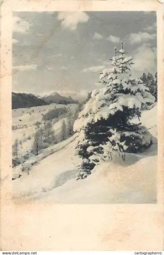 A5967 Winter Landschaft Feldpost Postkarte