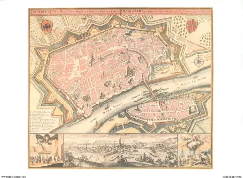 Old Paper > Maps > Topographical maps > Frankfurt format 17 x 24 cm
