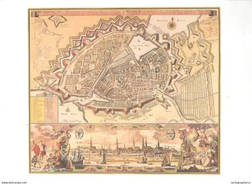 Old Paper > Maps > Topographical maps > Hamburg format 17 x 24 cm