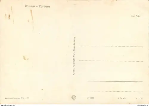 A5521 Germany Wismar Rathaus