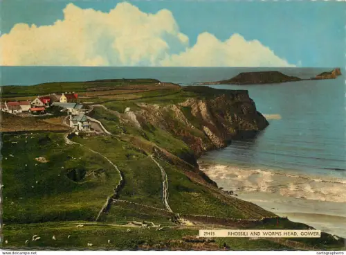 A5512 Wales Gower Rhossilli and Worms Head