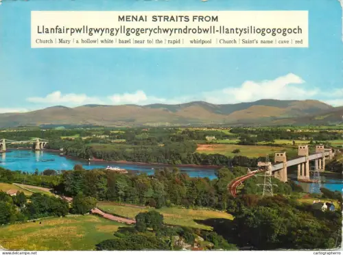 A5512 Wales Menai Straits panoramic view