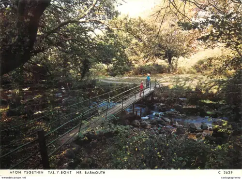 A5512 Wales Afon Ysghetin Tal-y-Bont near Barnouth forest scenery rural area