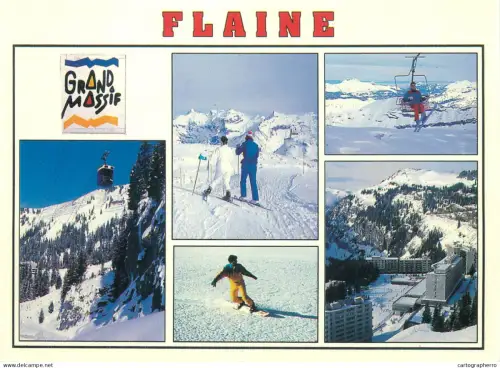 A5509 France Flaine (Haute Savoie) Winter sports skiing, snowboarding multi view
