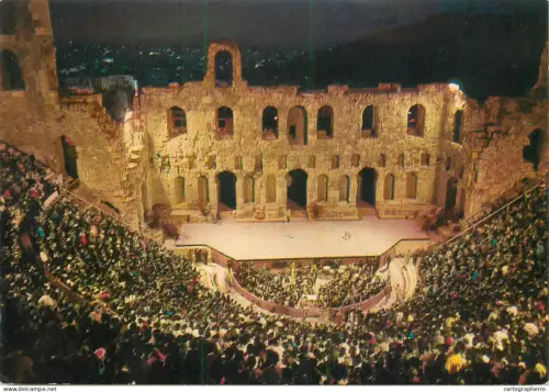 A5498 Greece Athens Odeon of Herode Atticus during a concert night view