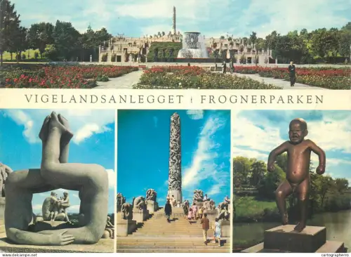 A5548 Norway Oslo Vigeland Frogner Park multi view