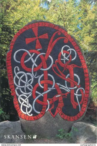 A5548 Sweden Stockholm Skansen rune stone XI century