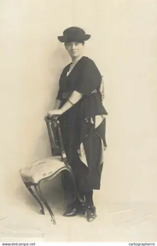 A6031 Fashion fancy woman photographic postcard Suisse Geneva > Genève studio Jullien