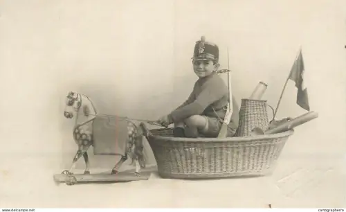 A6031 Suisse Geneva > Genève studio Jullien children scenes toys military allegory 1918