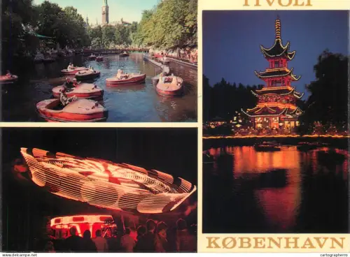 A5541 Denmark Copenhagen Tivoli several night views