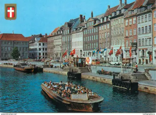 A5541 Denmark Copenhagen harbour view sailing boats