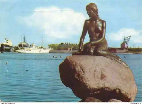 A5541 Denmark Copenhagen Little Mermaid monument statue