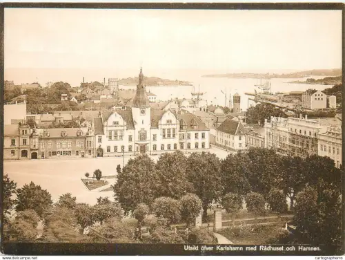 A5541 Sweden Karlshamn Town Hall and the Harbour