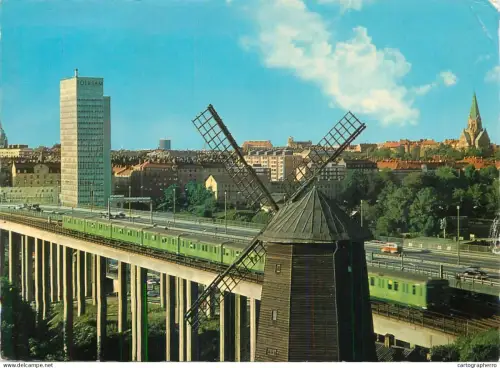A5541 Sweden Stockholm Skanstulls Bridge and windmill
