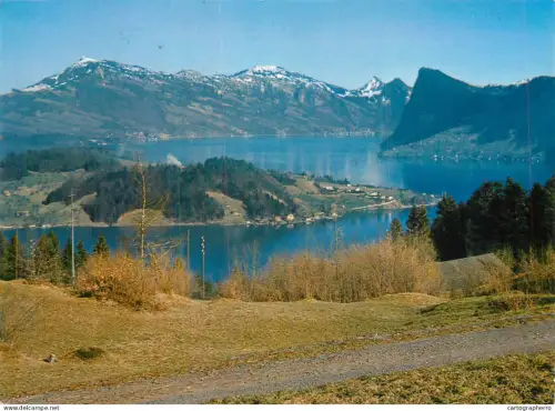 A5539 Switzerland Blick auf die Horwer Halbinsel mit Rigi und Burgenstock