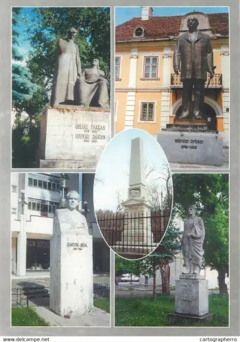 A0118 Romania Targu Mures Marosvásárhely Bolyai Farkas es Janos doctor Bernady Gyorgy Bartok Bela Csoma Sandor monuments