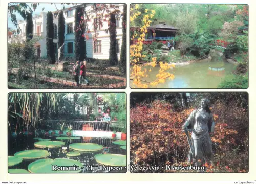A0163 Romania Cluj-Napoca Bothanical Garden multi views postcard