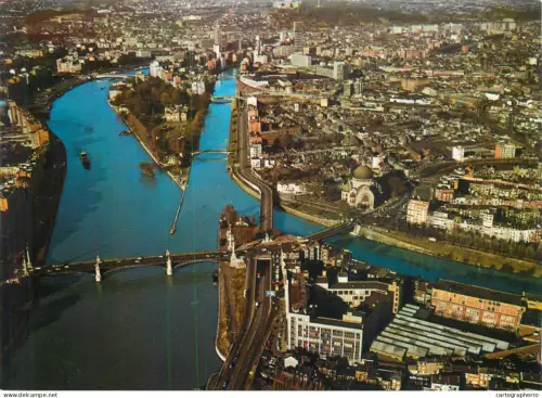 A5572  Belgium Liege aerial cityscape