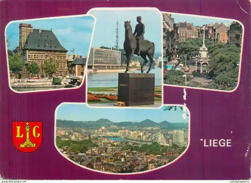 A5572  Belgium Liege multi view souvenir