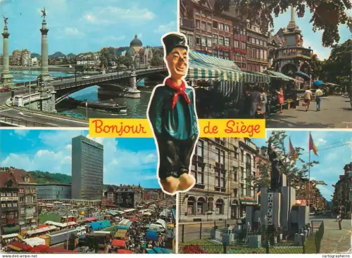 A5572  Belgium Bonjour de Liege multi view souvenir
