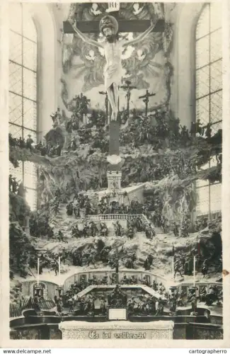 A5974 Photographic postcard Kreuzlingen, kath. Pfarrkirche, der Oelberg