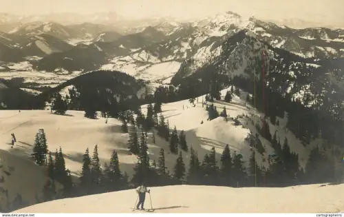 A5974 Photographic postcard Switzerland, showcasing ski area